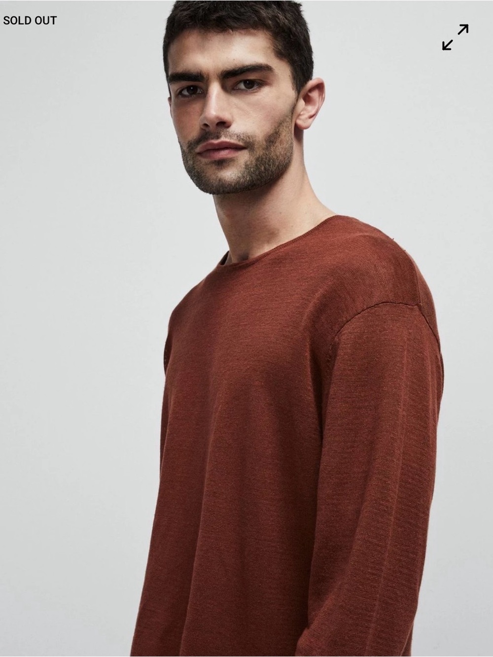 rag & bone Men's Deep Burgundy Long Sleeve Crewneck